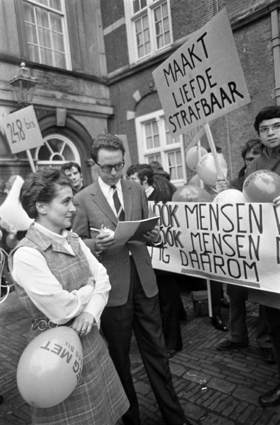 Demonstratie op het Binnenhof 1969