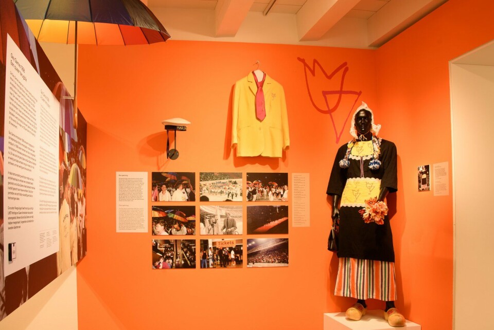 Foto van de tentoonstelling. Beeld: Amsterdam Museum. Tentoonstelling over Gay Games 1998