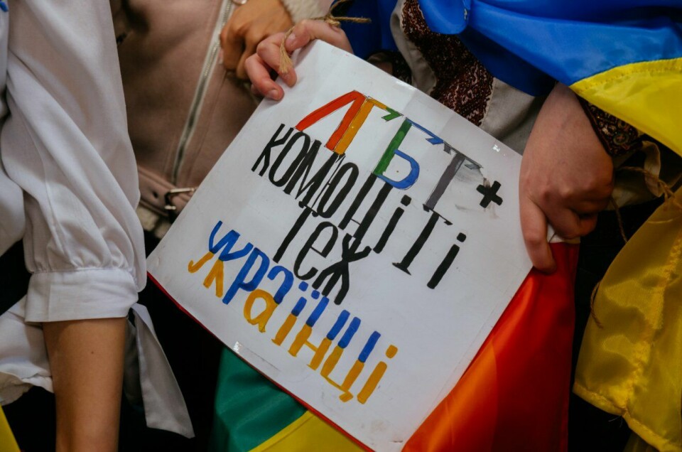 Protestbord Kharkiv Pride