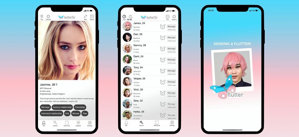 Nieuw: Butterfly, een dating-app die zich richt op transgender personen