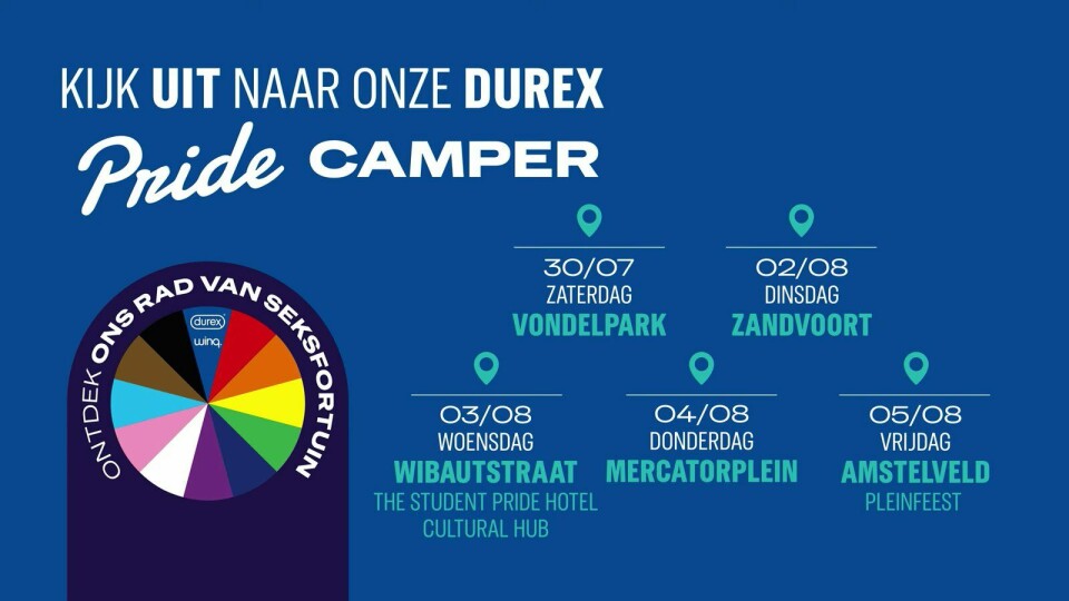Durex x Winq Pride Camper locaties