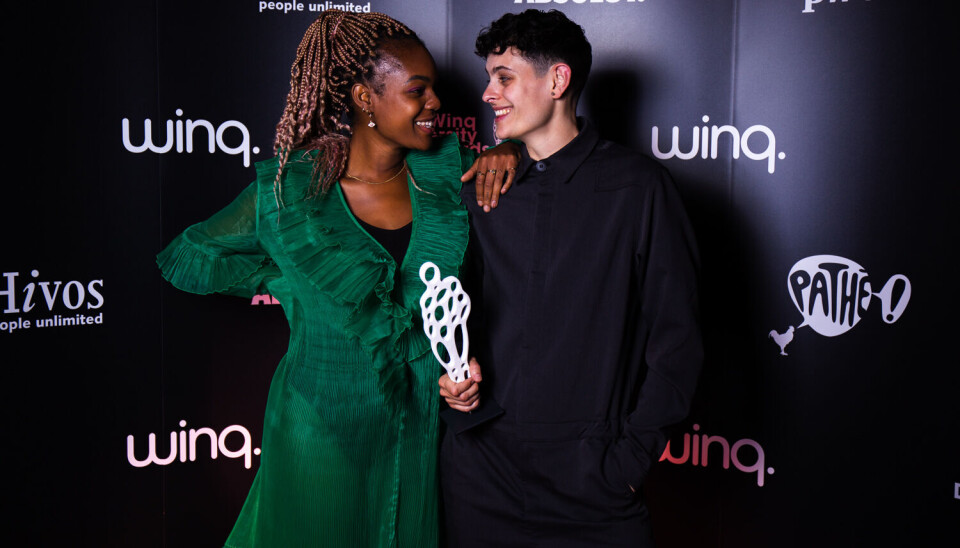 Mandy Woelkens, presentator en hoofdredacteur van LINDA.meiden en haar partner, acteur Thorn de Vries, wonnen de Winq Inspiration Award (beeld: Celso de Sanders)