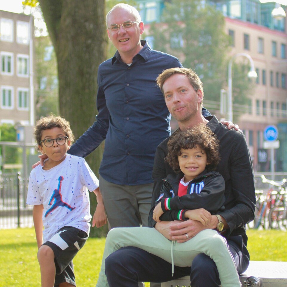 Jasper en Radboud met hun twee kinderen