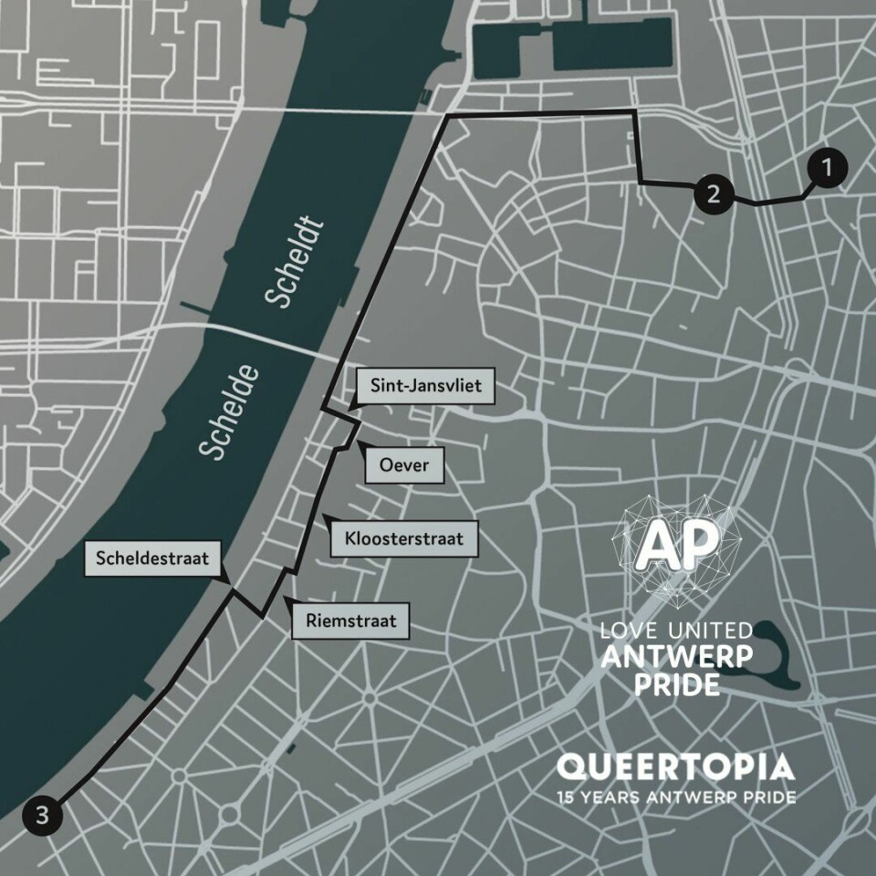 Route Antwerp Pride 2022
