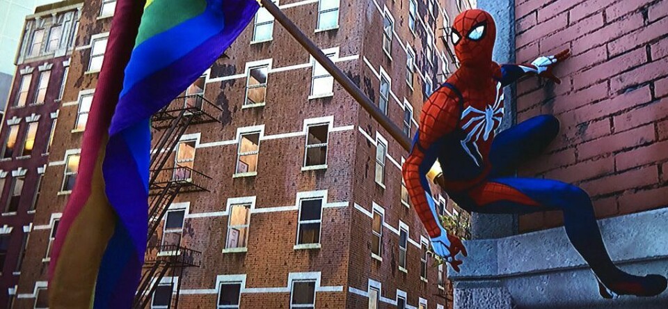 Er zit een regenboogvlag in de Spider-Man game en de mensen zijn blij