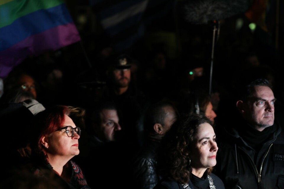 Femke Halsema bij het Homomonument