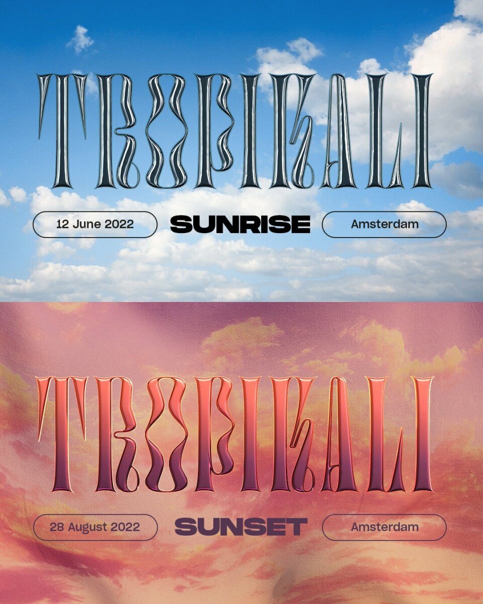 Tropikali 'Sunrise' en Tropikali 'Sunset' Tropikali 'Sunrise' en Tropikali 'Sunset'
