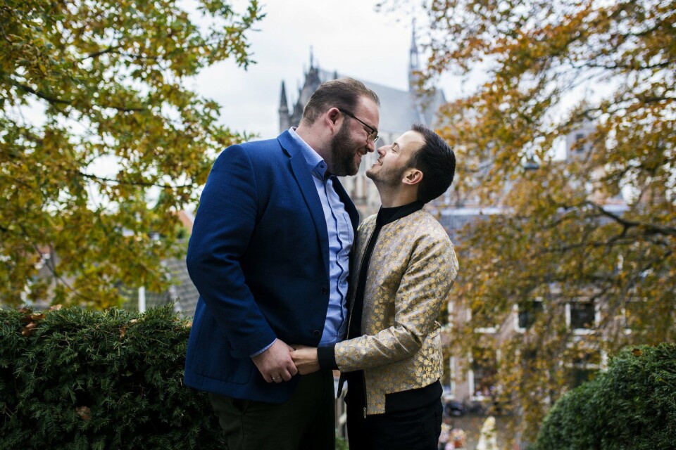 Wouter en Niek tijdens hun eerste date in Leiden