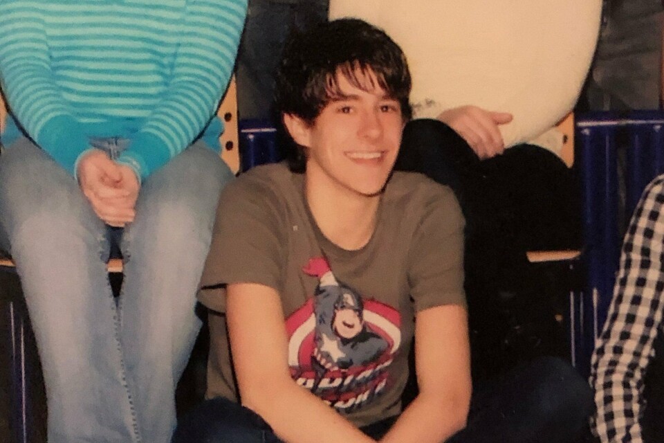 Tim in zijn tienertijd. Tim van Erp jeugdfoto