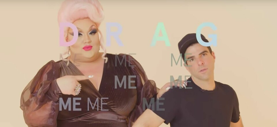 Video: zo ziet acteur Zachary Quinto eruit in drag