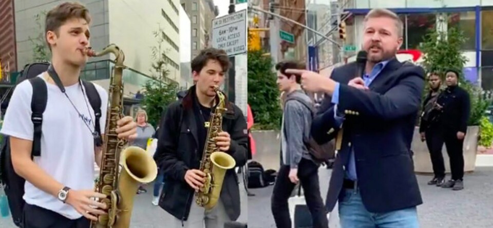 Mooi filmpje, dit: straatmuzikanten overstemmen homofobe dominee