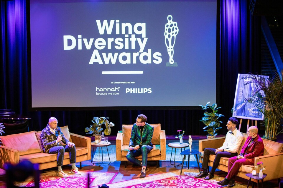 Edwin Reinerie, Splinter Chabot en Colored Qollective bij de Winq Diversity Awards 2021