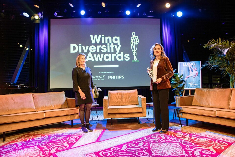 Vera Bergkamp en Astrid Balsink bij de Winq Diversity Awards 2021