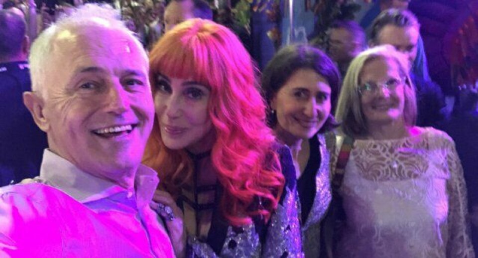 Cher met Malcolm Turnbull