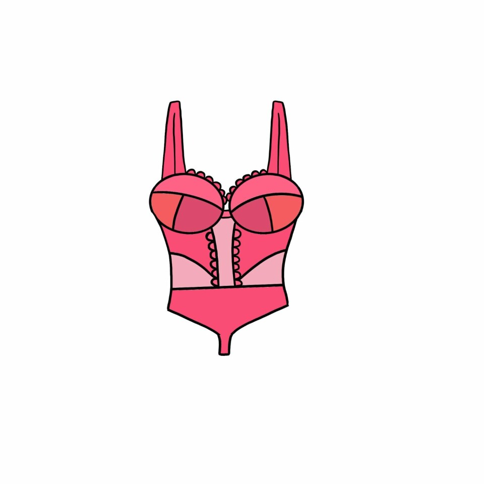 Lingerie alleen voor vrouwen? Onzin, vindt 57,5%. Illustratie van lingerie