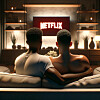 Gay couple watching Netflix