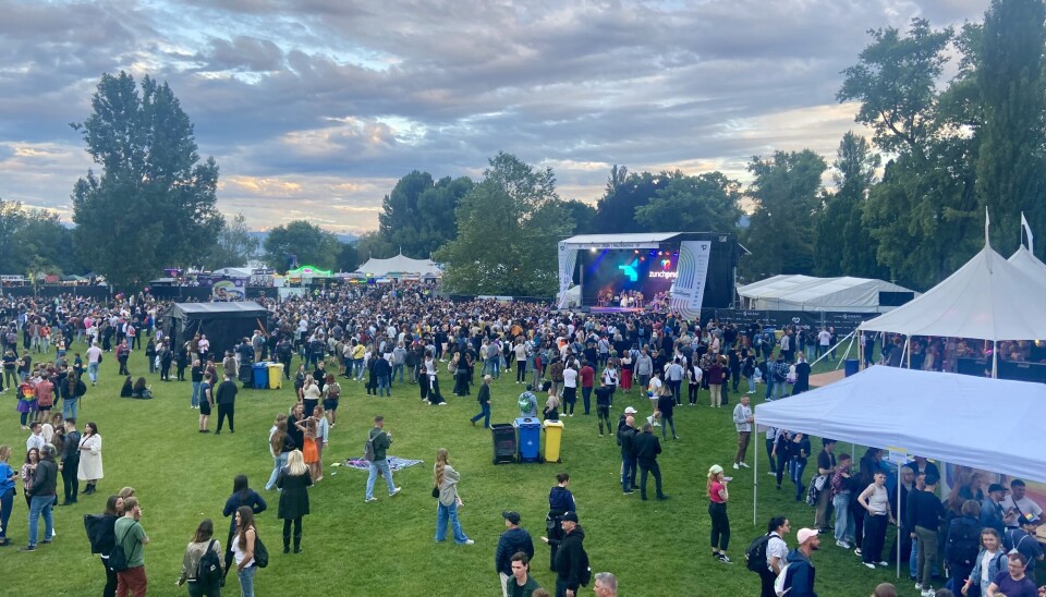 Het festivalterrein van Zürich Pride. Het festivalterrein van Zürich Pride.