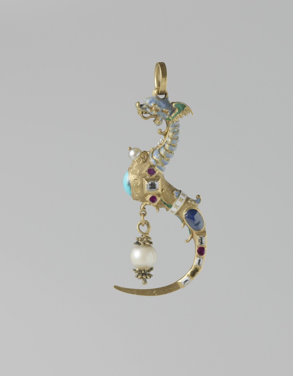 Nieuw in het Rijksmuseum: Point of View, een exposite over gender door de eeuwen heen Hanger met tandenstoker in de vorm van een draak, anoniem, ca. 1550 - ca. 1600