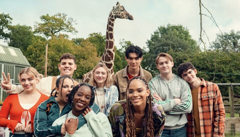 De cast van Heartstopper vlnr: Rhea Norwood, Tobie Donovan, Leila Khan, Corinna Brown, Kizzy Edgell, Will Gao, Yasmin Finney, Kit Connor en  Joe Locke