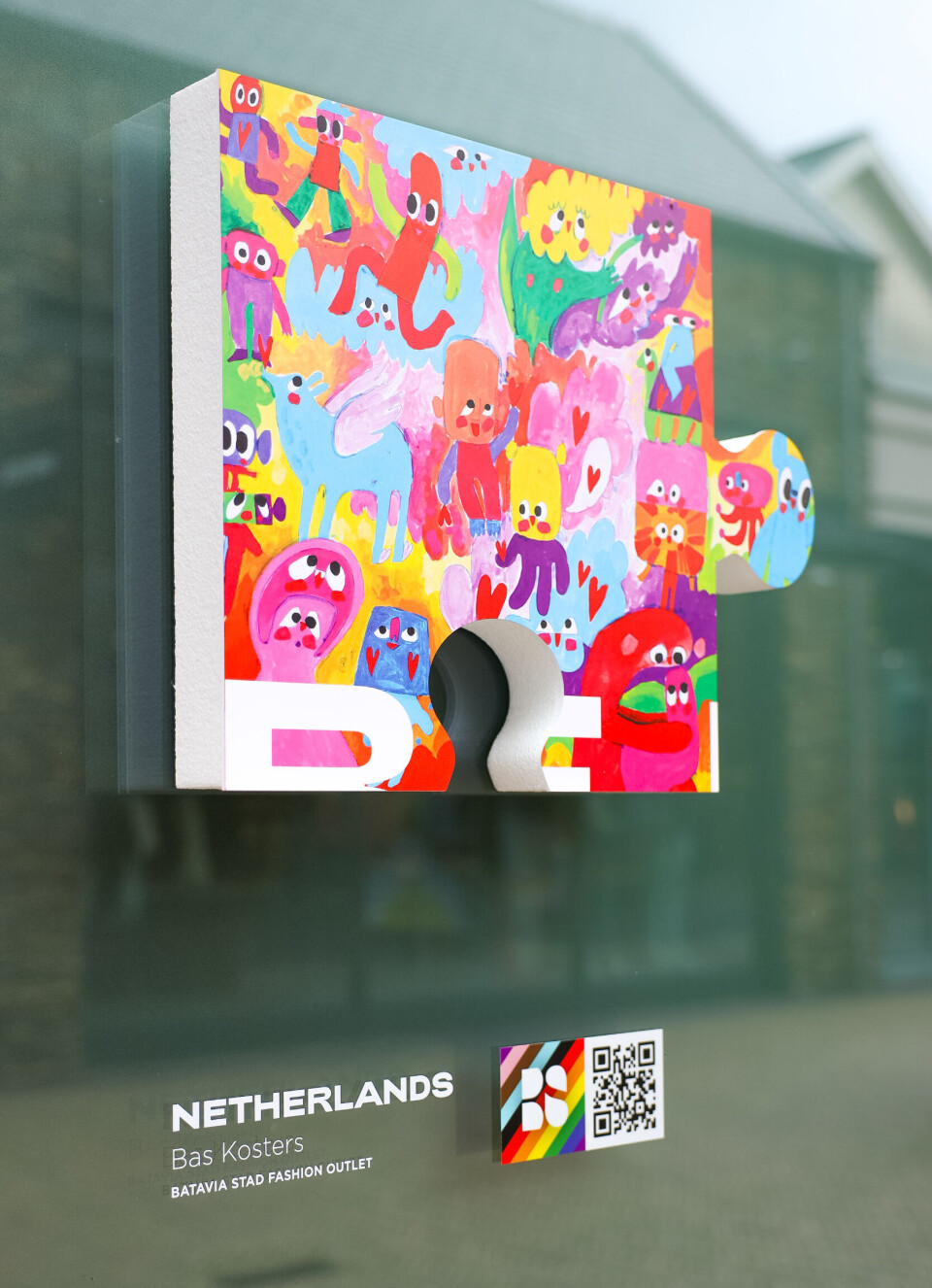 Het kunstwerk van Bas Kosters in Batavia Stad. Het kunstwerk van Bas Kosters in Batavia Stad.