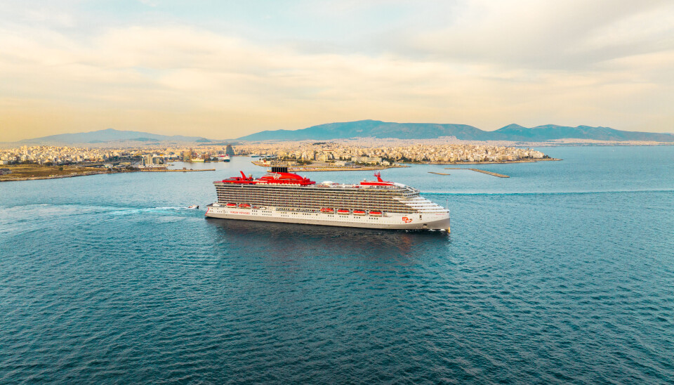De Resilient Lady van Virgin Voyages. De Resilient Lady van Virgin Voyages.