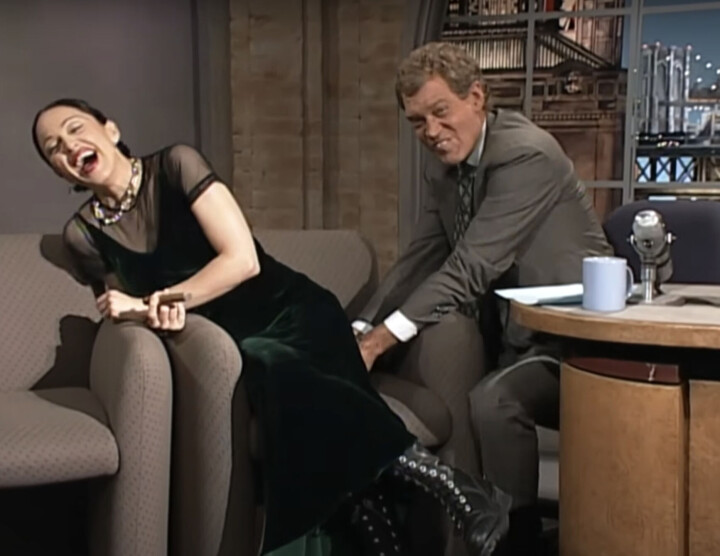 Very vintage: Madonna’s beruchte ‘F-bomb’ interview bij David Letterman Madonna bij David Letterman in 1994