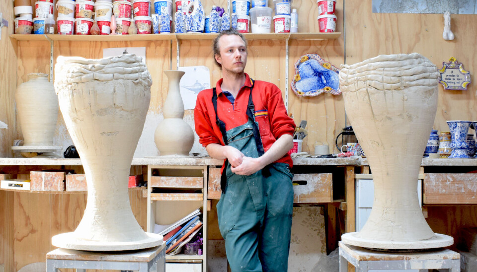 Chris Rijk in atelier Chris Rijk in atelier