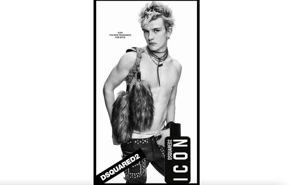 Eau de parfum Icon van Dsquared2 Campagnebeeld eau de parfum Icon van Dsquared2