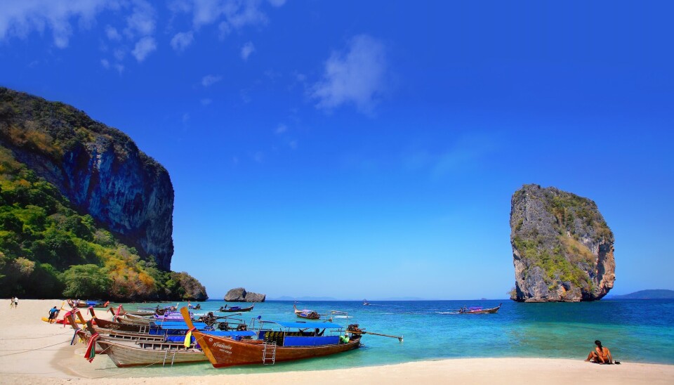 Een van de prachtige stranden in Krabi. Krabi
