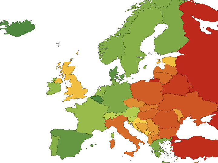 Malta aan kop op ranglijst lhbtiqa+-rechten in Europa, Nederland bungelt op 13e plaats Rainbow Map