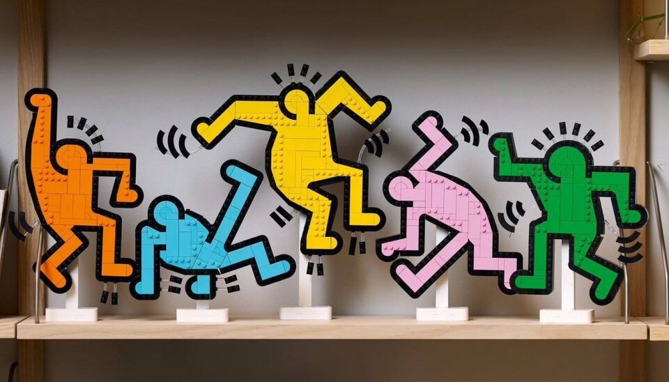 LEGO brengt eerbetoon aan Keith Haring met eigen legoset: de bekende Dancing Figures van de graffitikunstenaar Keith Haring Dancing Figures Legoset