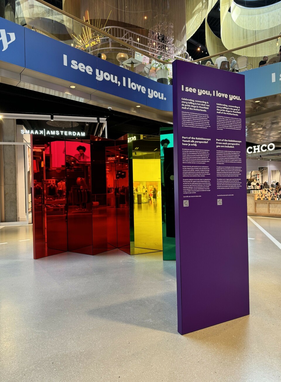 Vier Pride in Westfield Mall of the Netherlands, met een dragbingo, tentoonstelling en een interactieve quiz Pride @ Westfield Mall of the Netherlands
