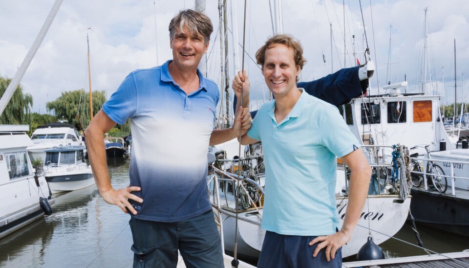 Ivar en Floris op hun boot