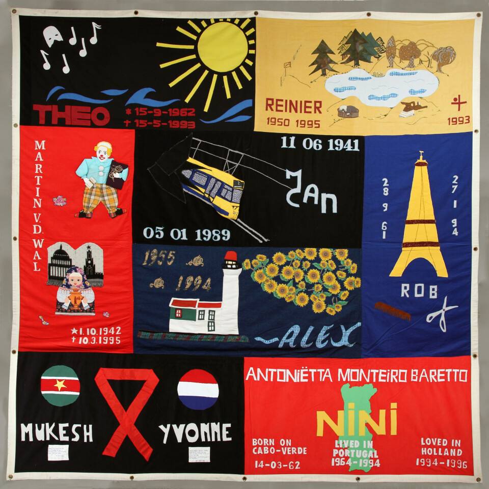 Quiltblok 16 van de Nederlandse AIDS Memorial Quilt, 1997