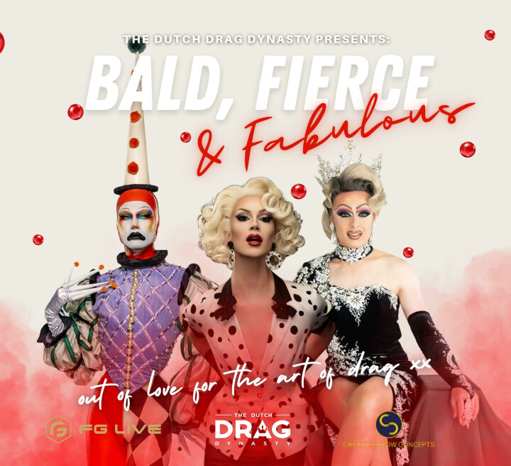 Nieuwe dragshow met glitter, glamour en spektakel: Bald, Fierce & Fabulous Bald, Fierce & Fabulous