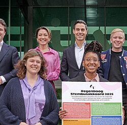 Deze partijen zetten zich in voor lbhtiq+-rechten en tekenen het Regenboog Stembusakkoord 2025